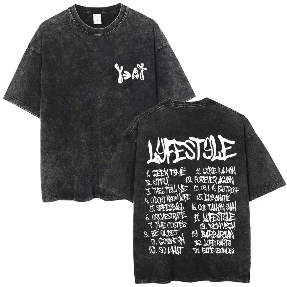 Rapper Yeat Vintage Portrait Mineral Wash T-Shirt
