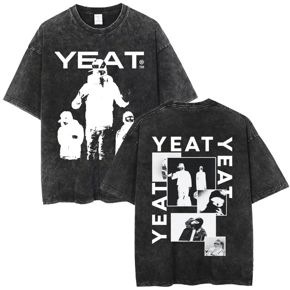 Rapper Yeat Streetwear Portrait Mineral Wash T-Shirt