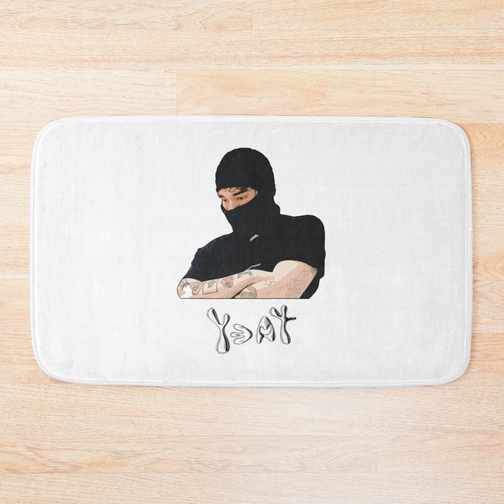 Yeat Illustration With Text Bath Mat
