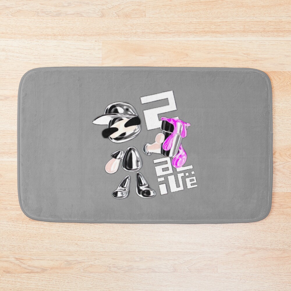 Stylized Yeat 2 Alive Bath Mat