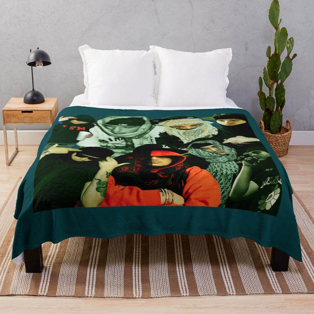 Yeat Tribute Collage Poster Throw Blanket