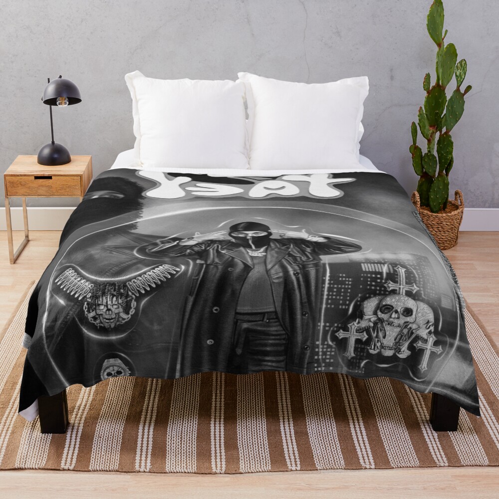 Yeat Rapper Gothic Throw Blanket