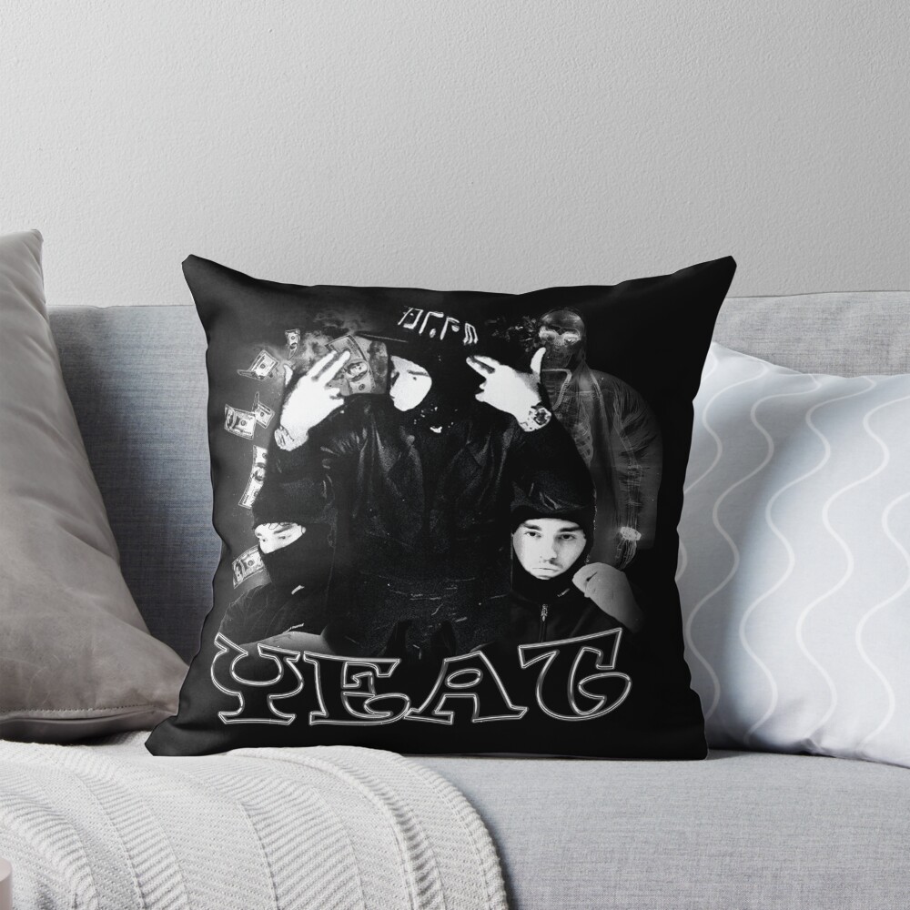 Yeat Silhouette Throw Pillow