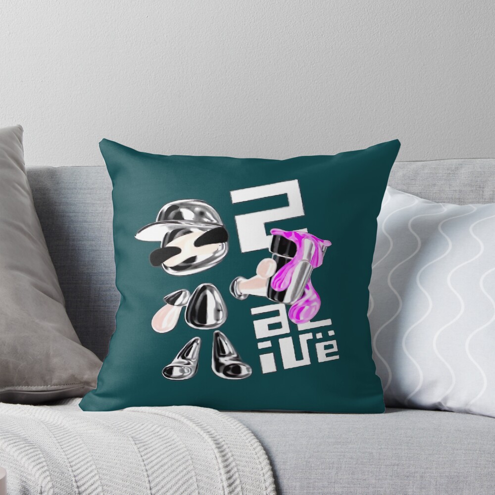 Stylized Yeat 2 Alive Throw Pillow