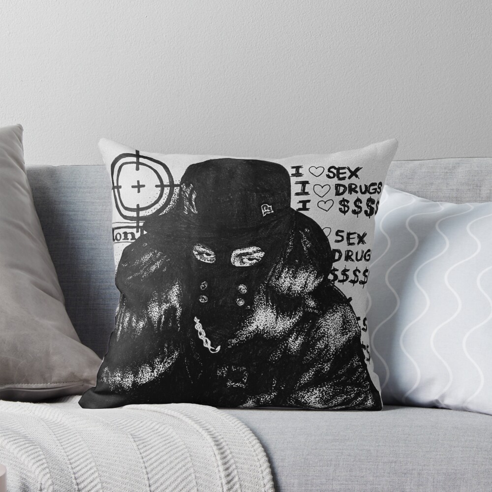 Yeat Portrait Throw Pillow