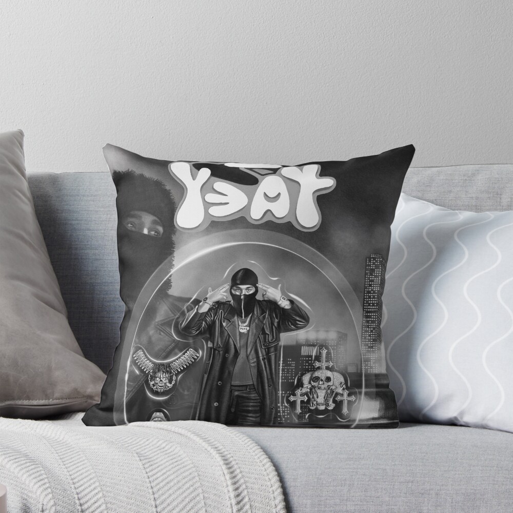 Yeat Rapper Gothic Throw Pillow